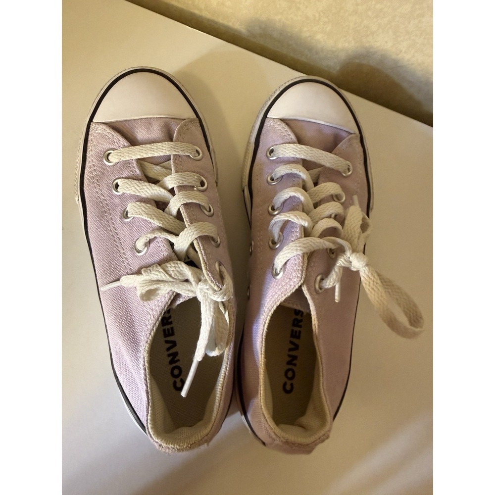 Converse Chuck Taylor All Star Low Top Youth Size 13 Lilac Canvas Sneakers - Picture 5 of 12